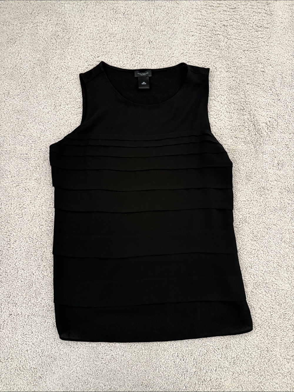 Ann Taylor Factory Sleeveless Black Shell